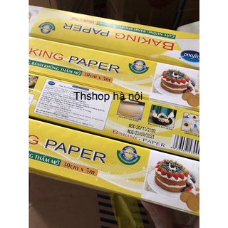 giấy nến Nướng bánh không thấm mỡ cuộn nhỏ eufood màu vàng 30cm x 5m