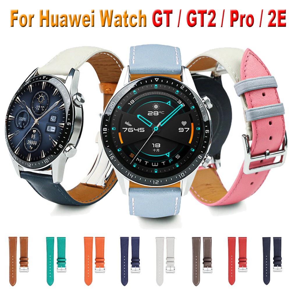 Dây Đeo Bằng Da Thay Thế Cho Đồng Hồ Thông Minh Huawei Watch GT 2 Pro GT2 GT3 46mm GT 2e Honor Magic 46mm
