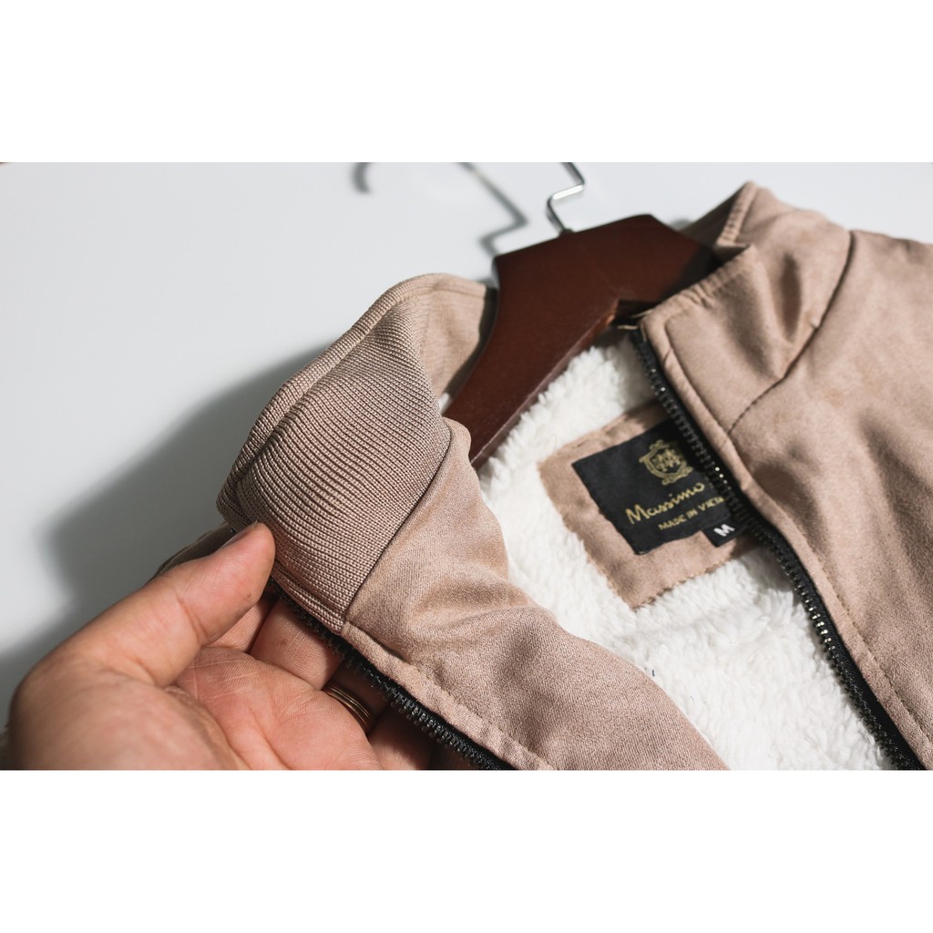 [Mã DUCT20 giảm 20k ] Áo khoác da lộn fleece lót lông bản cao cấp (50kg-90kg) | BigBuy360 - bigbuy360.vn