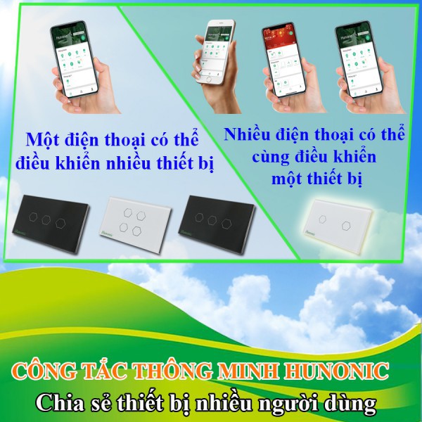 Công tắc thông minh wifi hunonic