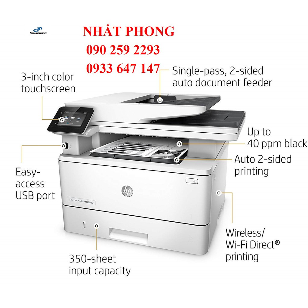 Máy in HP M426FDW - in 2 mặt / mạng / wifi / Scan / Copy / Fax