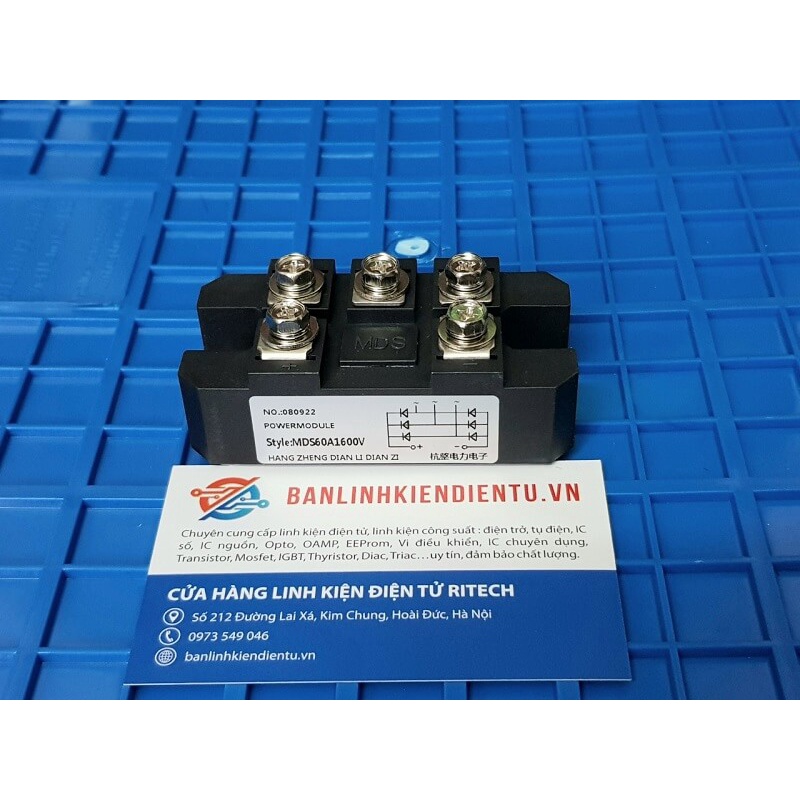 MDS60A1600V Chỉnh lưu cầu 3 pha 60A 1600V