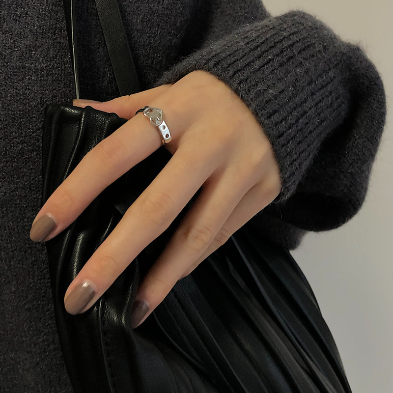 Nhẫn Đeo Ngón Tay Kiểu Hip-Hop Đơn Giản Dễ Phối Đồ 19769