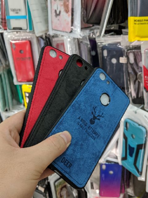 Ốp lưng Oppo F5 / F5 / Oppo Reno 2F Youth chống sốc vân vải đầu hươu cao cấp