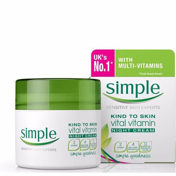 Kem Dưỡng Da Ban Đêm Simple Kind To Skin Vital Vitamin Night Cream