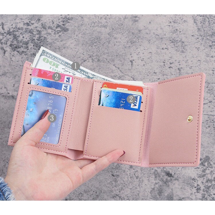 Ví nữ mini dễ thương cầm tay nhỏ gọn giá rẻ đựng tiền Qyana Store VD14