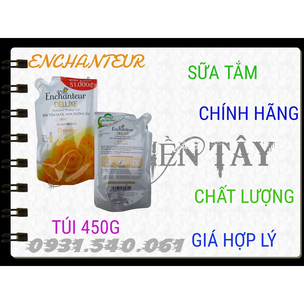 ENCHANTUER_ Túi Sữa tắm enchanteur Charming /Sensation 450g.