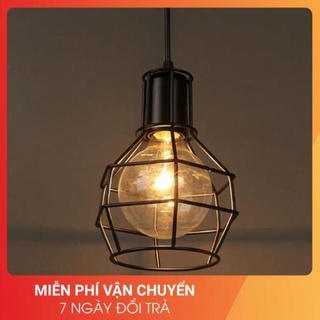 Đèn thả rọ sắt trang trí không gian siêu đẹp