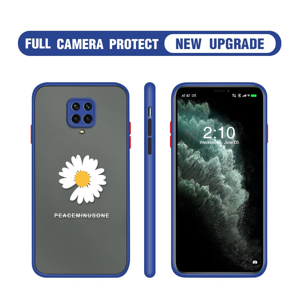 Ốp điện thoại nhựa cứng trong suốt in hình hoa cúc đẹp mắt cho Xiaomi Redmi Note 9S Note 9 Pro Max 9T