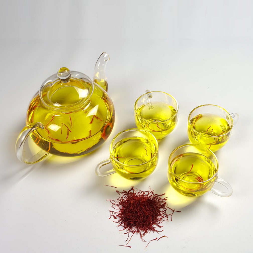 Bộ ấm thủy tinh cao cấp Saffron Việt Nam và khay đựng