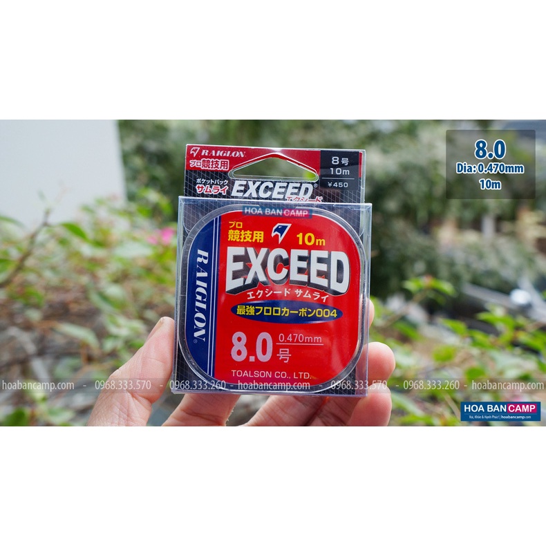 Dây Leader Raiglon Exceed Fluorocarbon | 10/50m