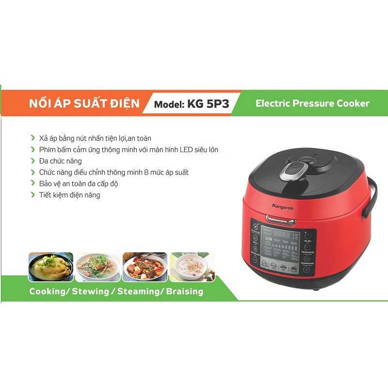 Nồi áp suất điện Kangaroo KG5P3