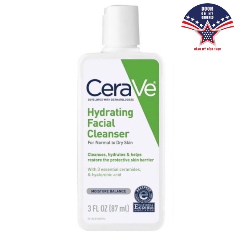 [HÀNG MỸ] Sữa Rửa Mặt Cerave Hydrating Facial Cleanser