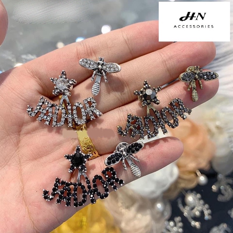 Bông tai Jadi0r ong đính đá sang chảnh