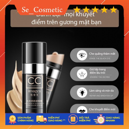 Kem che khuyết điểm CC làm sáng hồng da Images Stick Concealer kem nền trang điểm HT-KCC