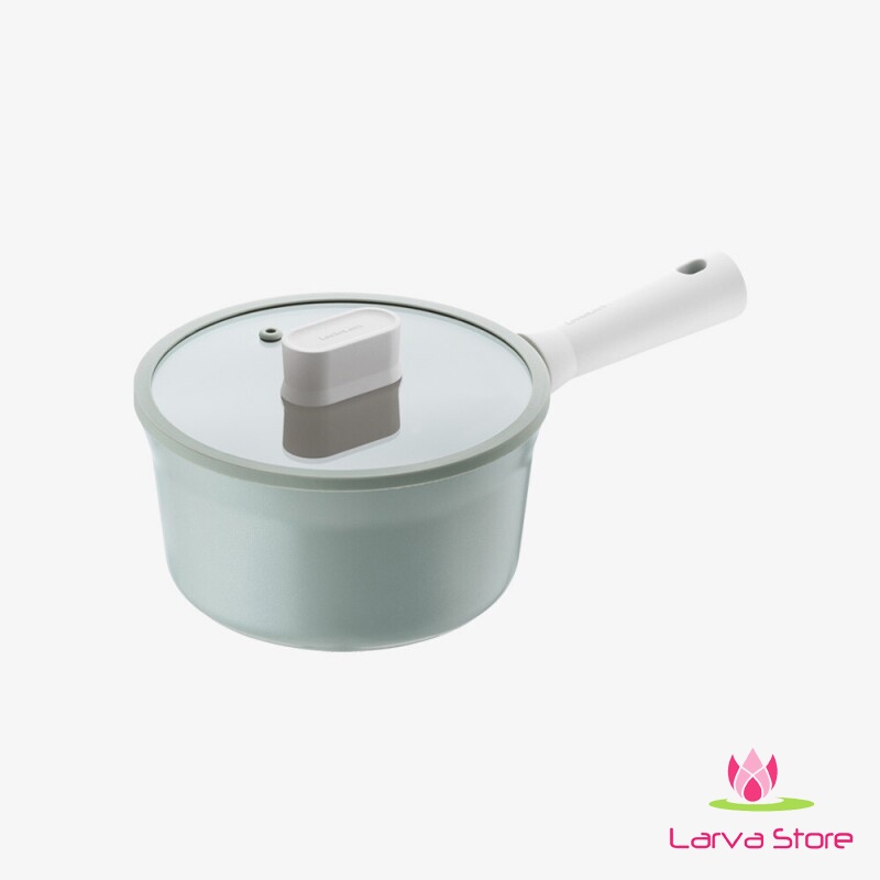 Nồi Suit LocknLock Lòng Ceramic Pure CSU1181MIT 18cm Xanh Mint (đáy từ) - Larva Store