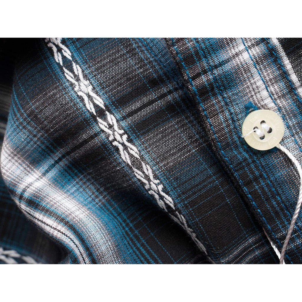 Áo sơ mi nam tay ngắn Levis cao cấp caro hoa văn thêu màu Xanh Da Trời chủ đạo - Phong Cách Sang Trọng | BigBuy360 - bigbuy360.vn