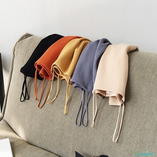 Áo tank top Hàn Quốc dệt kim màu trơn