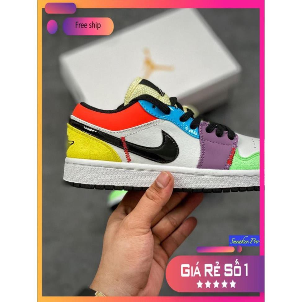Giày thể thao AIR Jordan 1 Low SE Multi-Color  cổ thấp siêu đẹp dành cho nam và nữ