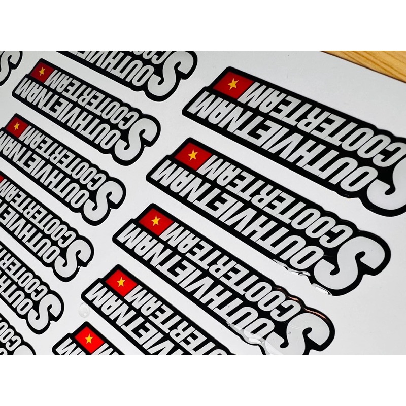 Tem Sticker Logo Southvietnam Đổ Nổi Dán Trang Trí Xe