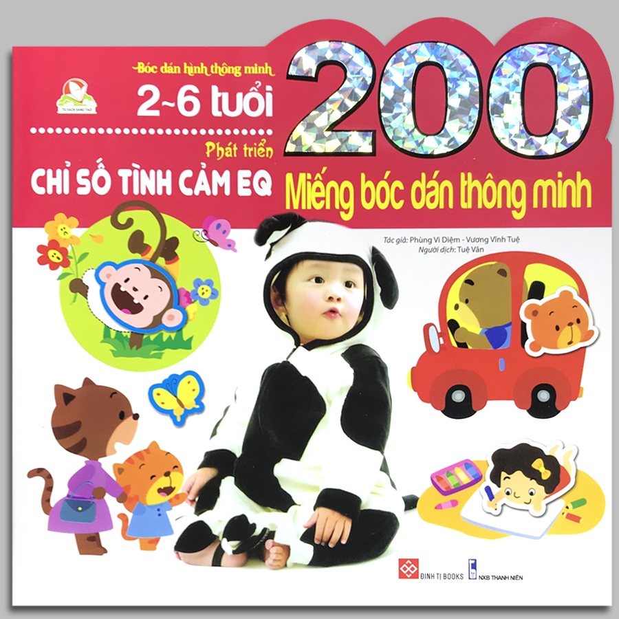 Sách - 200 Miếng bóc dán thông minh 2-6 tuổi (lẻ tùy chọn)