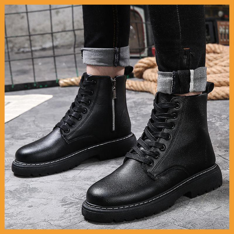 Giày da nam công sở, giày cổ cao phong cách boot đùi cực dễ phối đồ | BigBuy360 - bigbuy360.vn