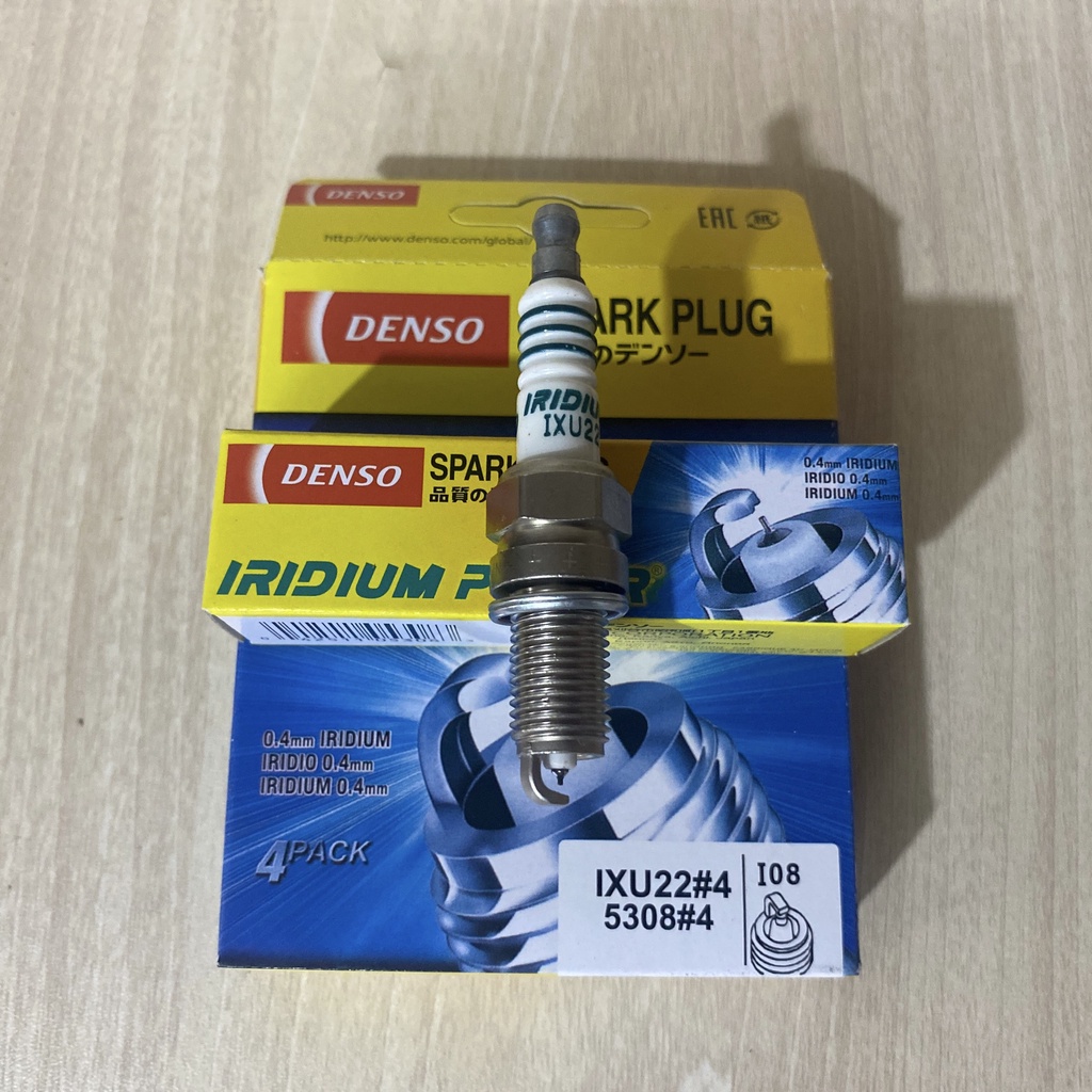 Bộ 4 Bugi Denso Iridium Chính Hãng Mã IXU22 Xe Spark Daewoo Gentra Maztiz Terios  Suzuki Ertig Carry Swift XL7 Avanza