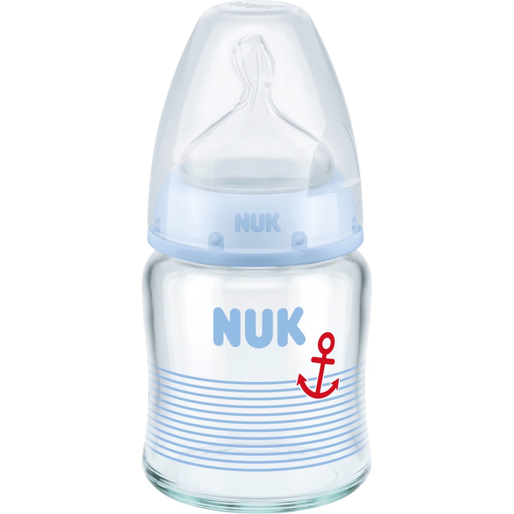 Bình sữa NUK thủy tinh 120 - 240ml ty Silicone S1-M