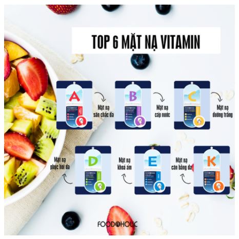 Mặt nạ FOODAHOLIC - Mặt Nạ Giấy Dưỡng Da Toàn Diện Foodaholic Mask 23g