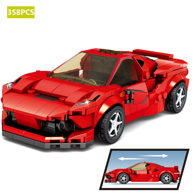 Đồ chơi Lắp ráp Mô hình siêu xe Speed Champions F8 Tributolys Huracan Super Trofeo EVO Car 7081/7082