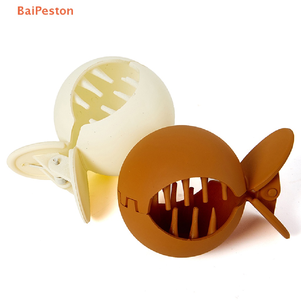 1 Kẹp Tóc Dạng Nhám Màu Trơn Hình Đầu Cá Mập