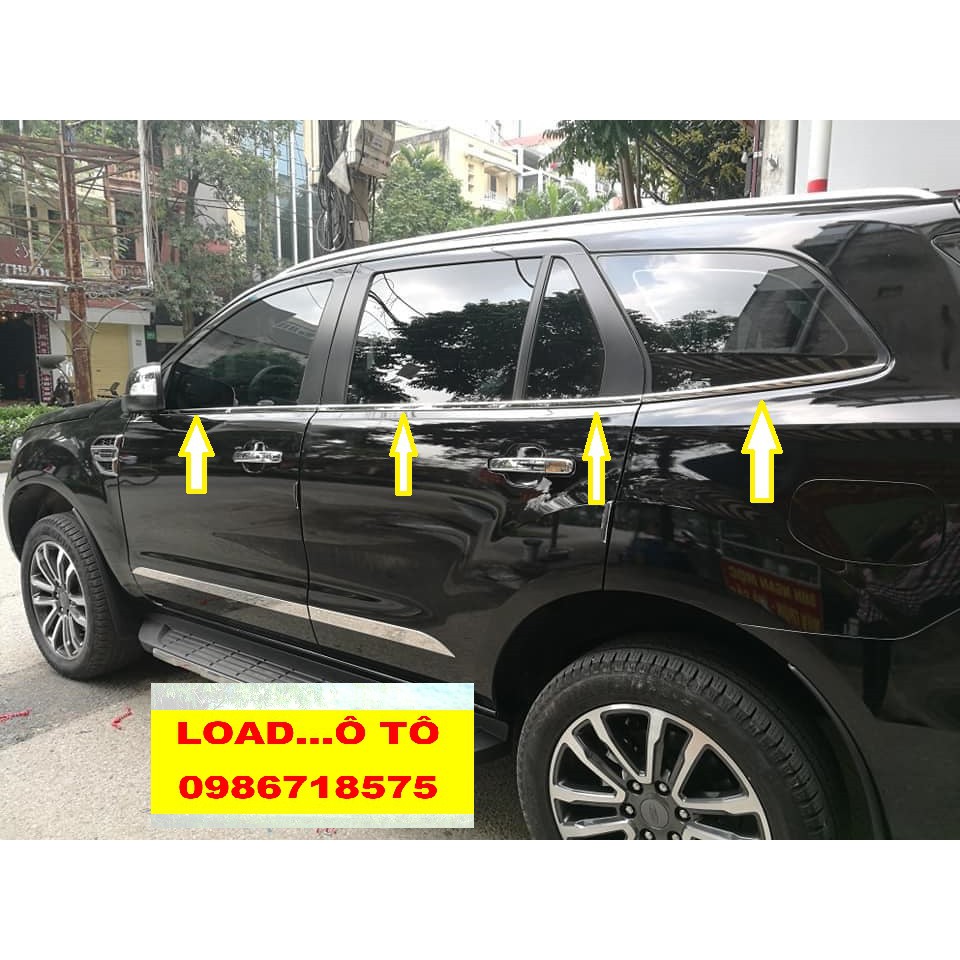 Bộ Nẹp Chân Kính Ford Everest 2022-2019 Mẫu Inox Cao cấp