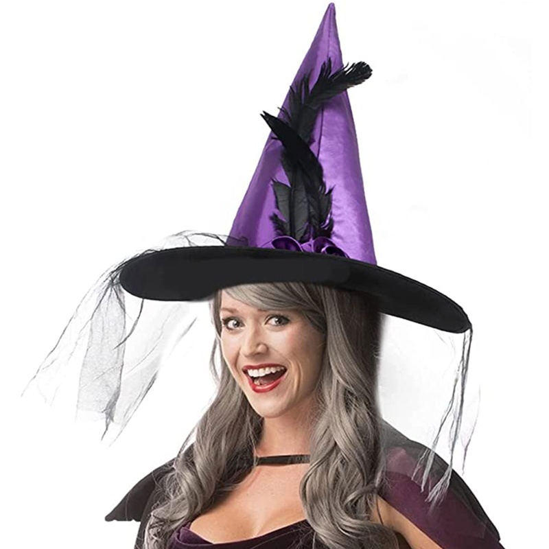 Mũ Phù Thủy Hóa Trang Halloween Cho Nữ