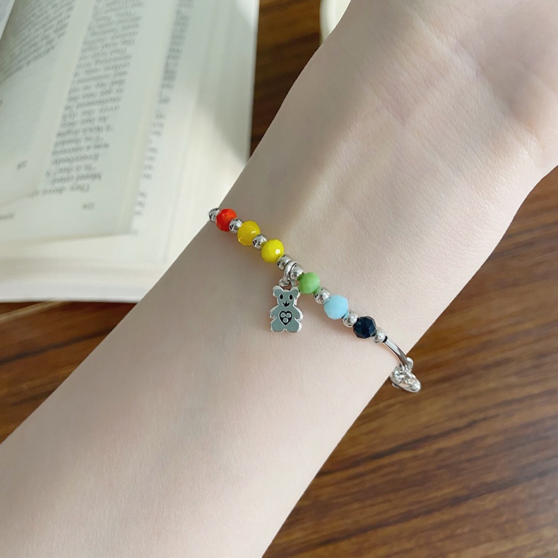 Vòng Tay Chuỗi Hạt Nhiều Màu Phong Cách Hàn Quốc Cổ Điển Thời Trang