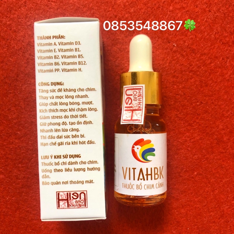 Vitamin Hiển Bảo Khánh 10ml - Thuốc Bổ Cho Chim Cảnh