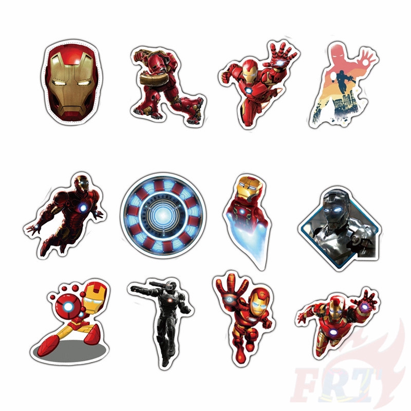 ❉ Iron Man Tony Stark Series 05 - Iron Man’s Battle Suit Stickers ❉ 50Pcs/Set Marvel Avengers Superhero DIY Fashion Waterproof Doodle Decals Stickers