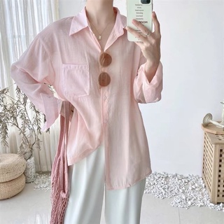 (Order) Áo sơ mi mỏng màu pastel Hàn Quốc