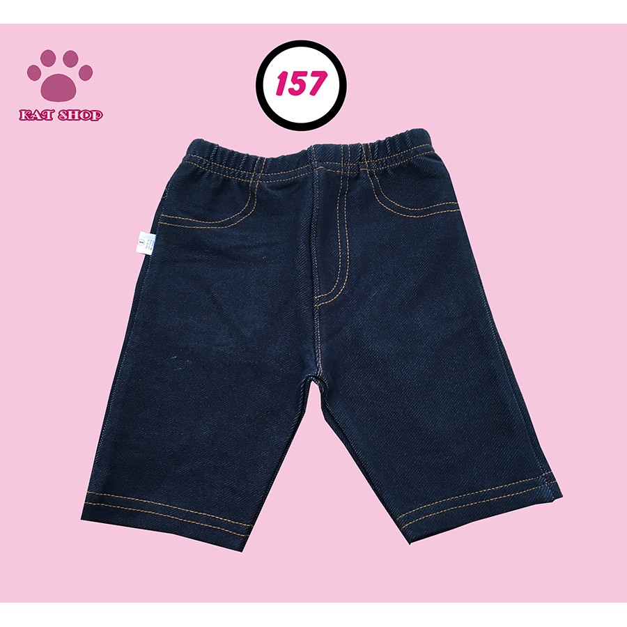 Quần lửng jeans xanh đen