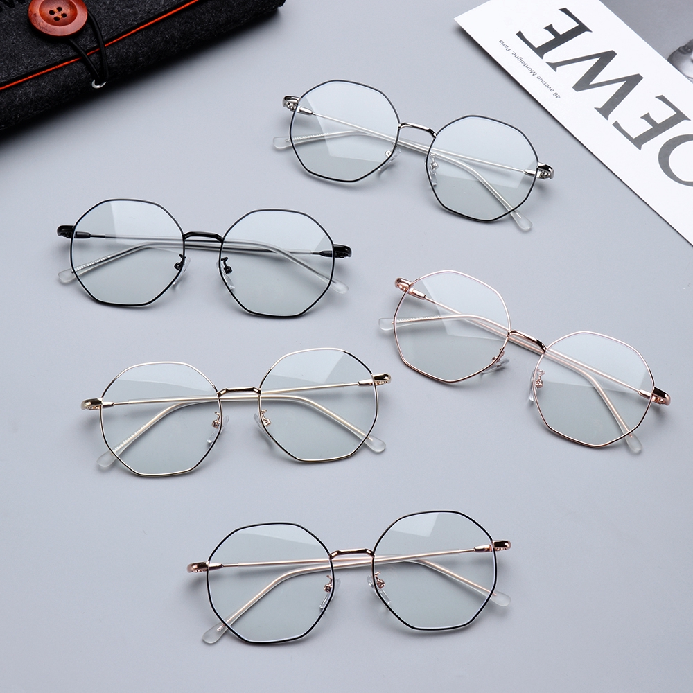 Mắt kính gọng kim loại phong cách retro dành cho nam nữ