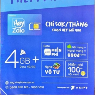 Sim sinh viên VinaPhone HeyZalo HeyTiin