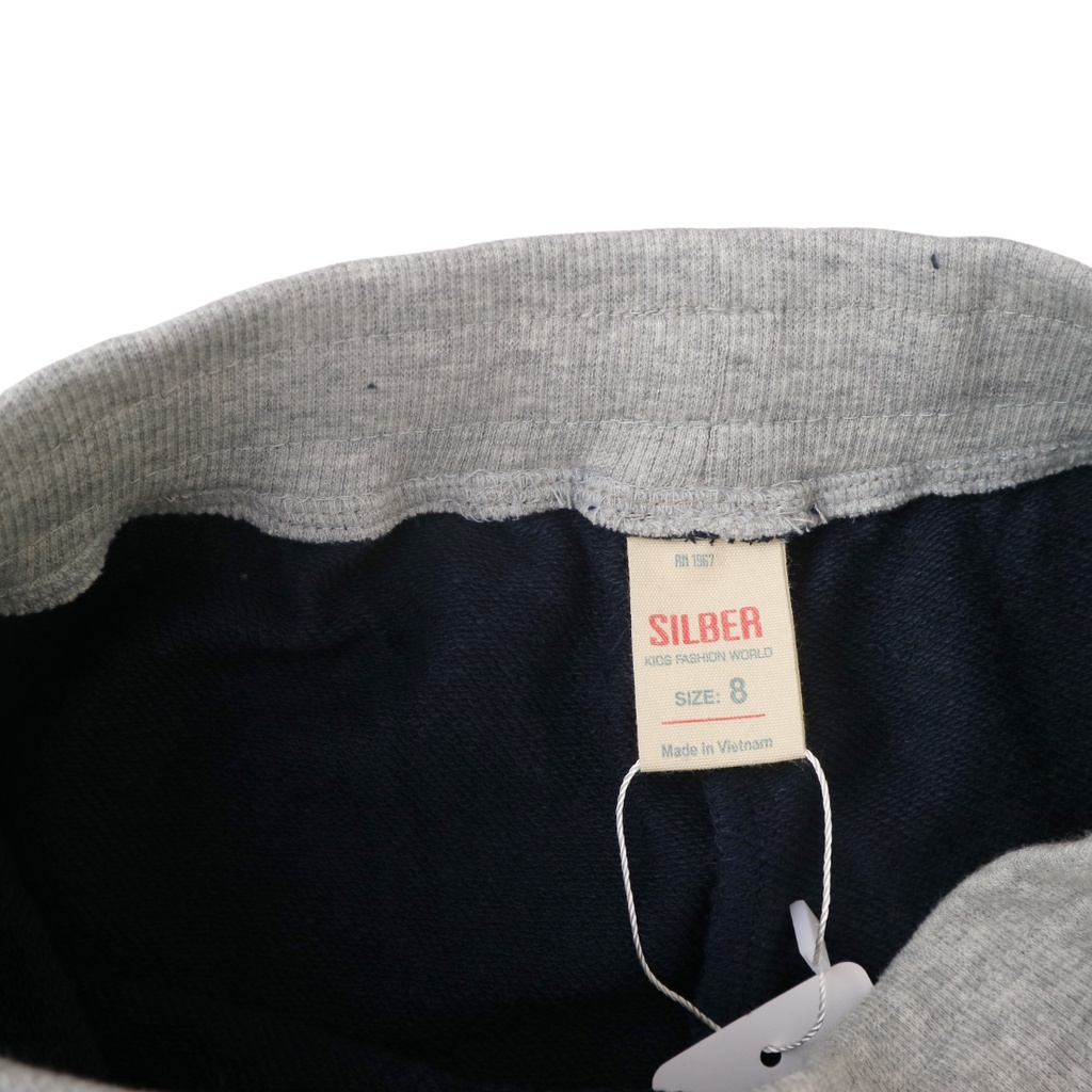 Quần Nỉ BÔNG Bé Trai 25-48kg Phối 3 Sọc In Bóng SILBER KIDS