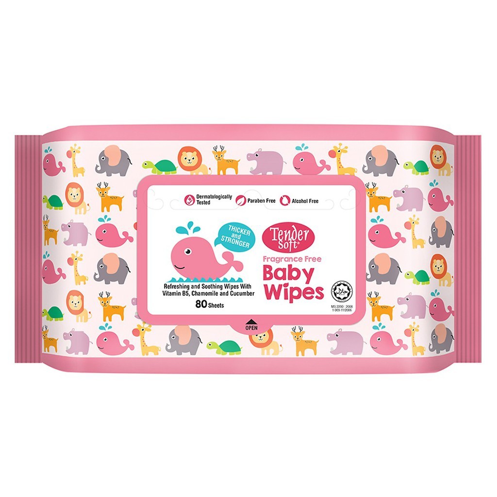 Combo 12 gói khăn giấy ướt  tender soft baby wipes 80 tờ