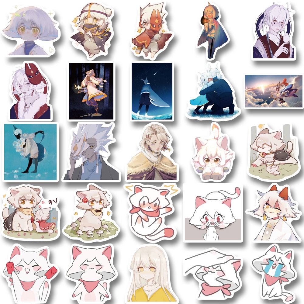 Set 50 Miếng Dán Trang Trí laptop/Cốc Nước Họa Tiết Hoạt Hình Vui Nhộn Cho Bé