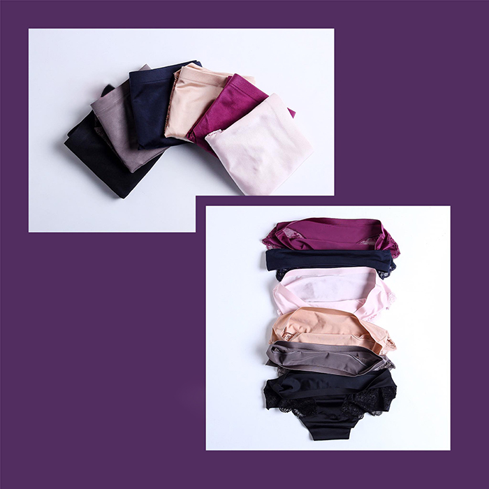 M~2XL Sexy Lace Panties Women Ice Silk Seamless Mid-Waist Transparent Autumn and Winter Cotton Crotch Ladies Briefs | BigBuy360 - bigbuy360.vn