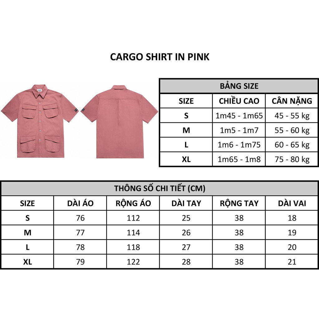 Áo ZOMBIE® Cargo Shirt In Pink