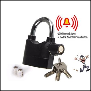 Ổ Khóa Báo Động Chống Trộm 3 chìa khóa, 6 viên pin nút có sẵn trong khóa