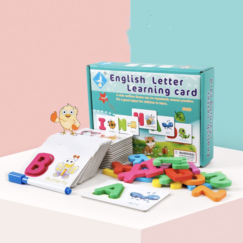 ĐỒ CHƠI FLASH CARD GỖ HỌC CHỮ CÁI TIẾNG ANH