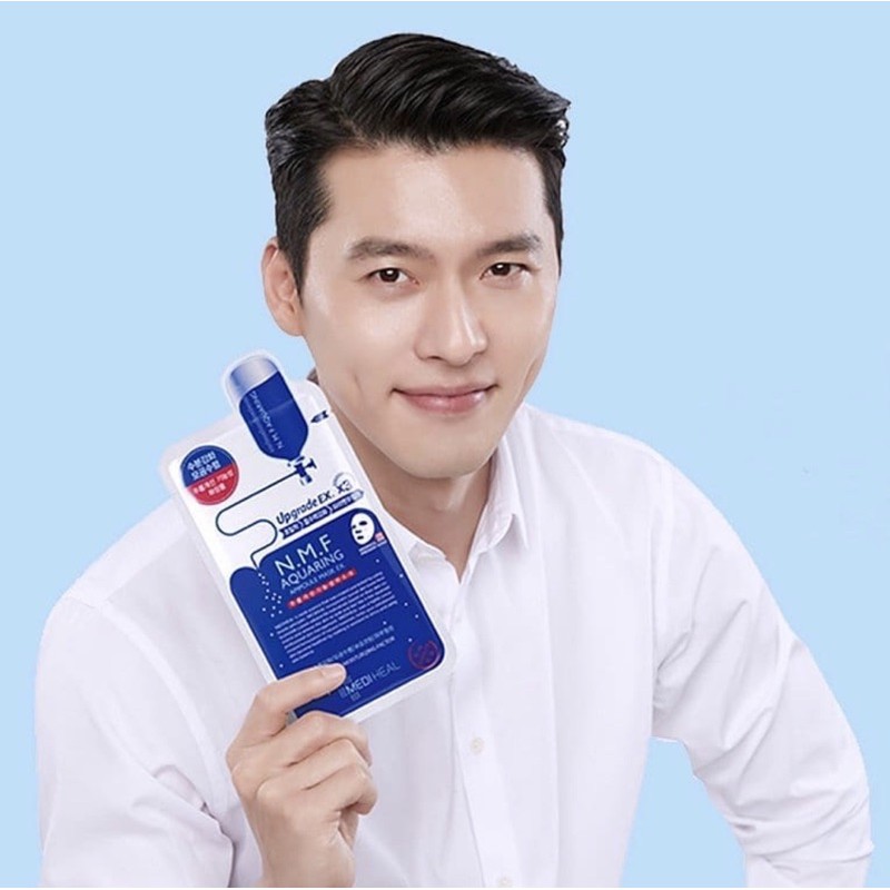 (Chính hãng HQ) Hộp 10 miếng mặt nạ Mediheal NMF aquaring ampoule mask