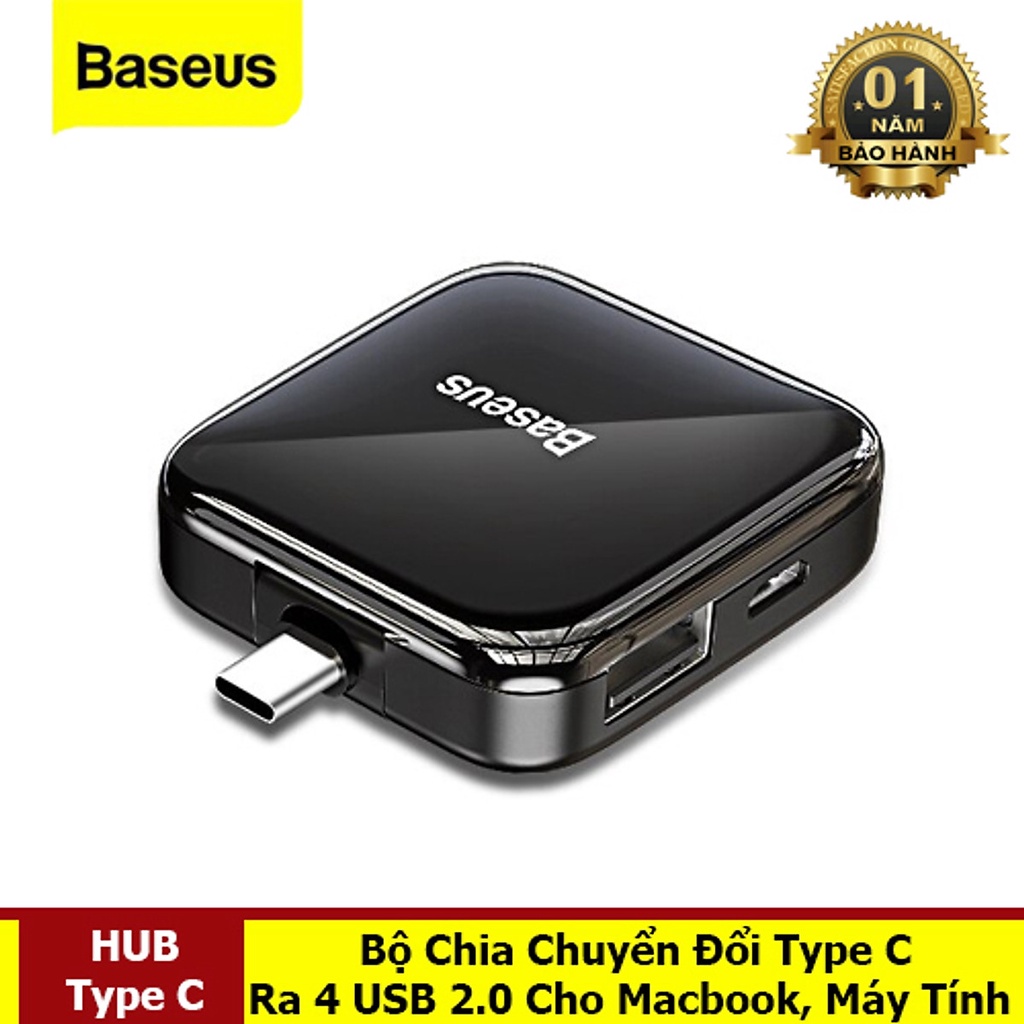 Bộ Chia USB Hub 2.0 Đa Năng 4 Cổng USB 2.0 + 1 Cổng Micro - Thương Hiệu Baseus