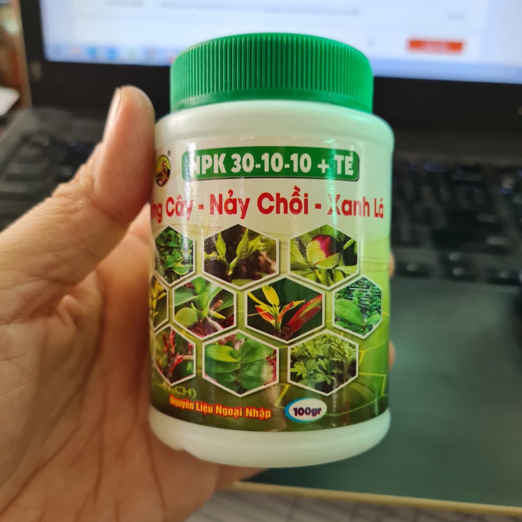 Phân bón lá Tổng hợp NPK 30 10 10 TE đẻ nhánh khỏe ra lá tốt cho Mai vàng, Hoa Hồng, cây kiểng